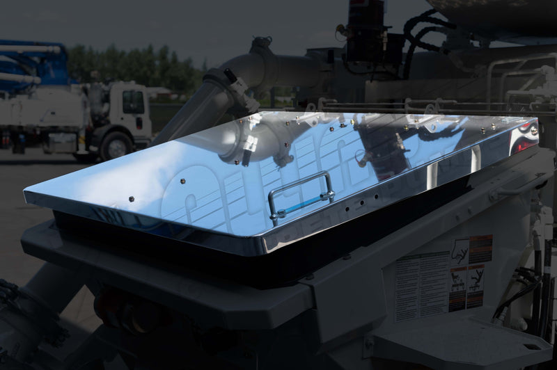 FOLD DOWN ALLUMINUM HOPPER COVER (SMOOTH)