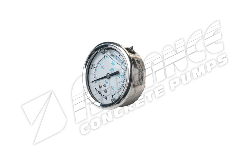 400 BAR GAUGE, REAR MOUNT, PUTZMEISTER