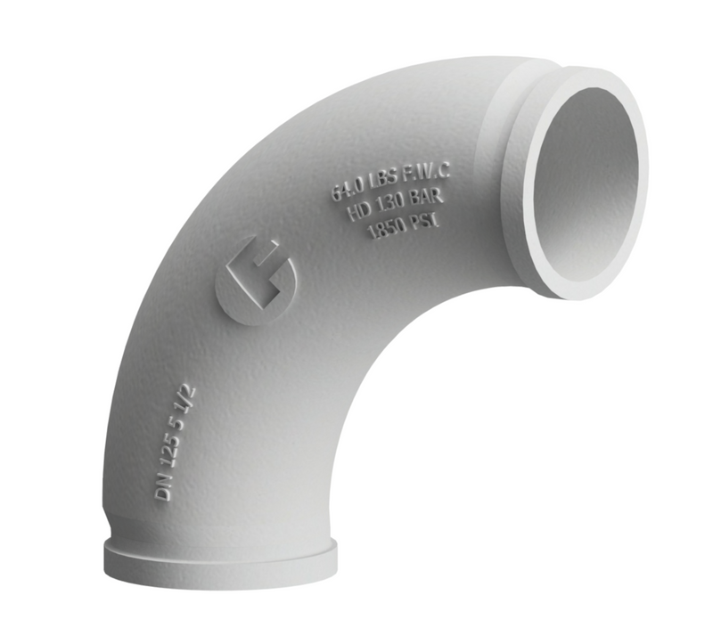 Guardian Cast Manganese Boom Elbow – Cast Manganese Boom Elbow | ID: DN125/4.8″ | BA: 90.00° | HD | 275 x 275mm | HT