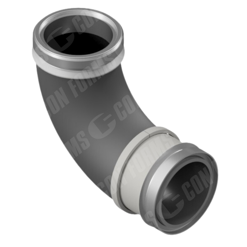 CCI-Lined Deck Elbow – CCI-Lined Deck Elbow | ID: DN150/5.75″ | BA: 90.00° | Euro M/F | Tan: 4.6″ | 248 x 321