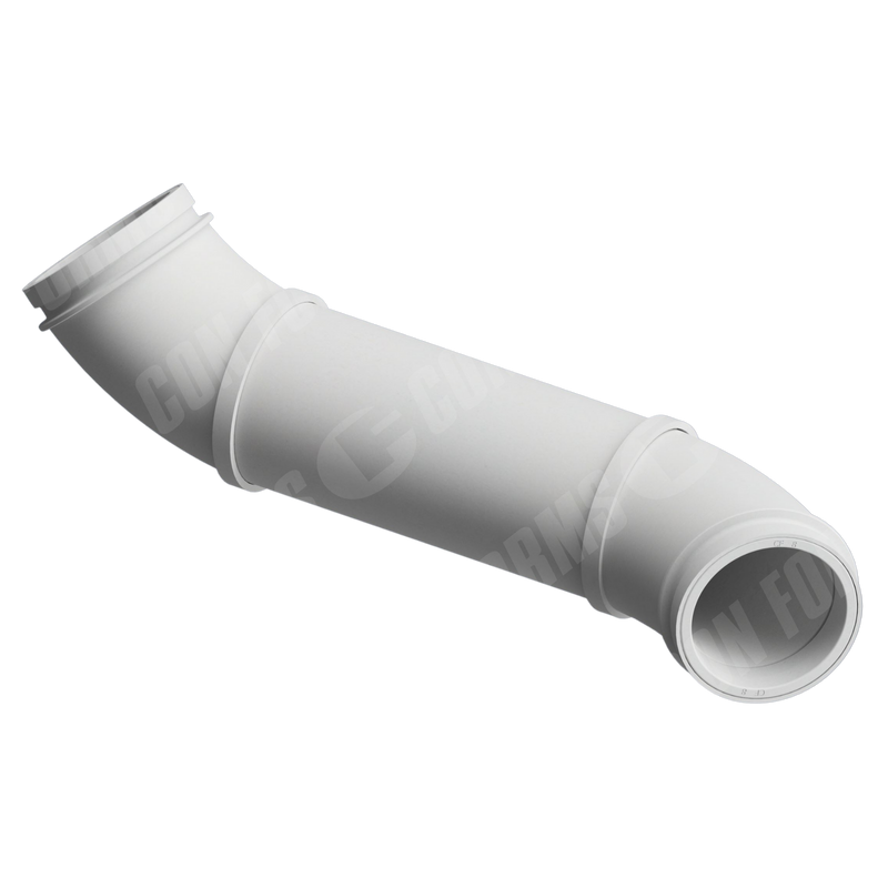 CCI-Lined Boom Elbow – CCI-Lined Boom Elbow | ID: DN125/4.8″ | BA: 45 x 2 | Metric  | (2) elbow, (1) pipe | 90° Twist