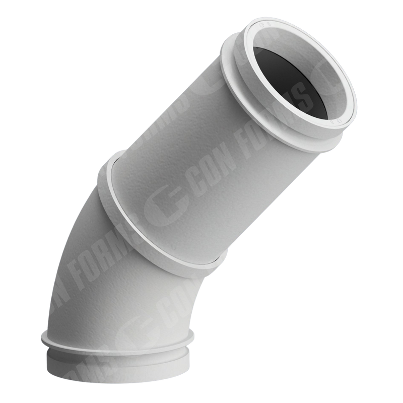 CCI-Lined Boom Elbow – CCI-Lined Boom Elbow | ID: DN117/4.6″ | BA: 45.00° | Metric | Tan: 9.2″