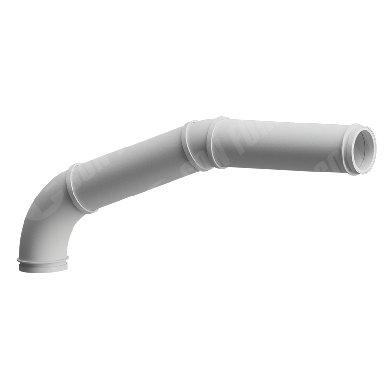 CCI-Lined Boom Elbow – CCI-Lined Boom Elbow | ID: DN125/4.8″ | BA: 70 / 20 | Metric | 45.1″O x 17.33″O | (2) Elbow, (2) pipe