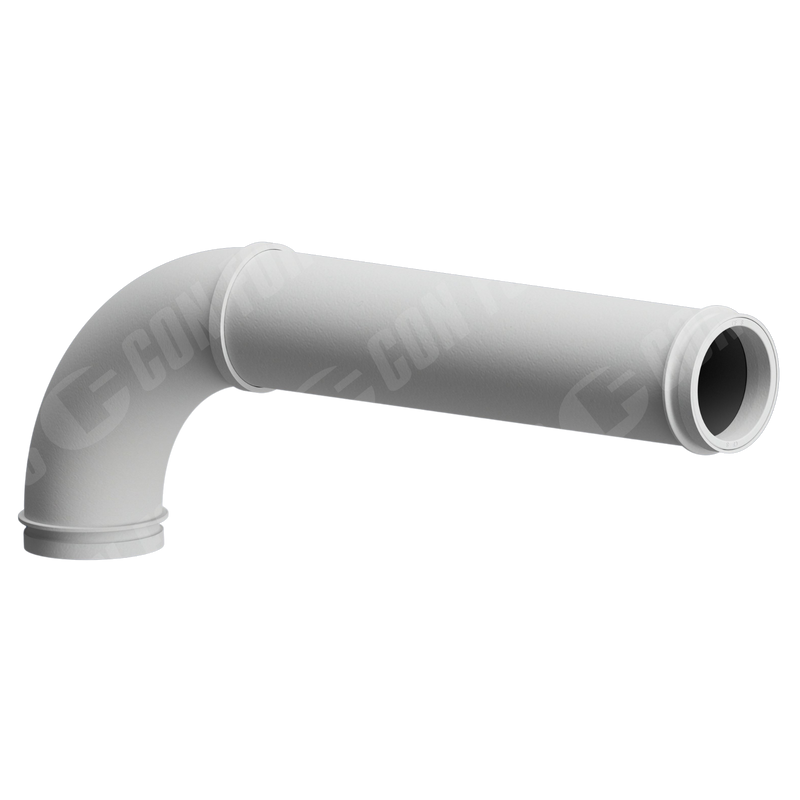 CCI-Lined Boom Elbow – CCI-Lined Boom Elbow | ID: DN125/4.8″ | BA: 90.00° | Metric | Tan: 17.6″ | 275 x 686