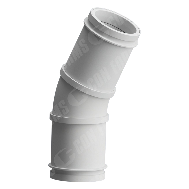 Advantage Twin-Wall Boom Elbow – Twin-Wall Boom Elbow | ID: DN125/4.8″ | BA: 25.00° | Metric | Tan: 7.3″ / 6.6″
