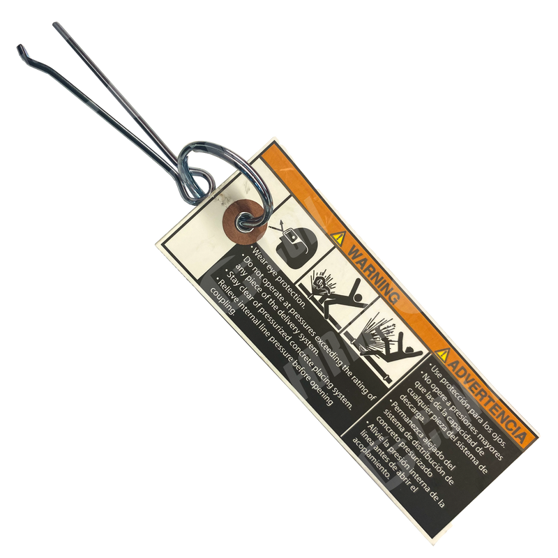 Coupling Part – Coupling Part | Safety Pin – Key Ring – Warning Tag Assembly | Short (1.5″)