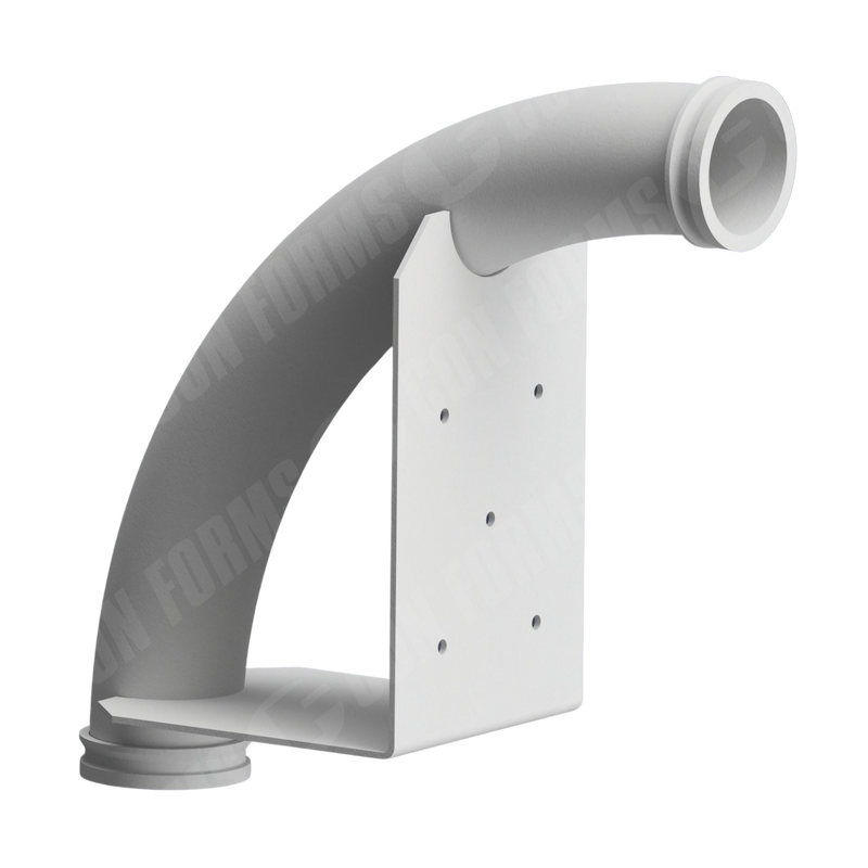 Placing Elbow/Bend With Inside Bracket – Placing Elbow/Bend | With Inside Bracket | ID: DN127/5″ | WT: 0.25 | BA: 90 | CLR: 24  | End: Hevi-Duty™