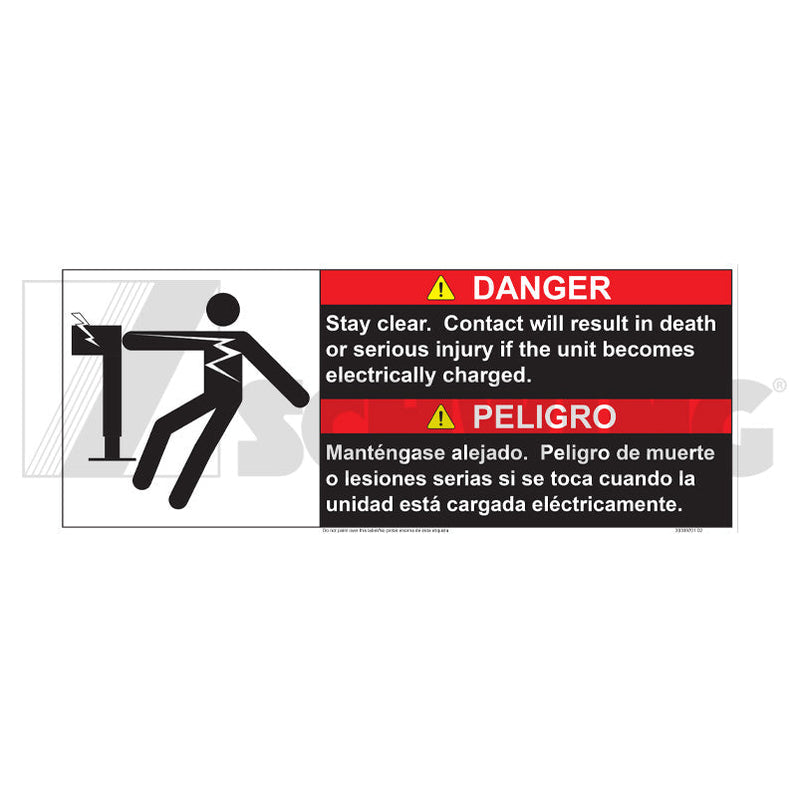 Decal - Danger Electrocution Hazard | Weight: 2 lbs | Dimensions: 337 X 134 | Brand: SCHWING