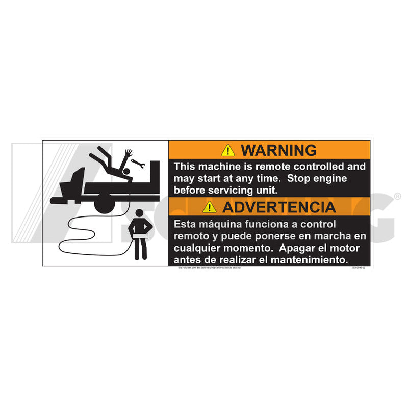 Decal - Caution - This Equipt. Is Remote | Weight: 2 lbs | Dimensions: 134 X 337 | Brand: SCHWING