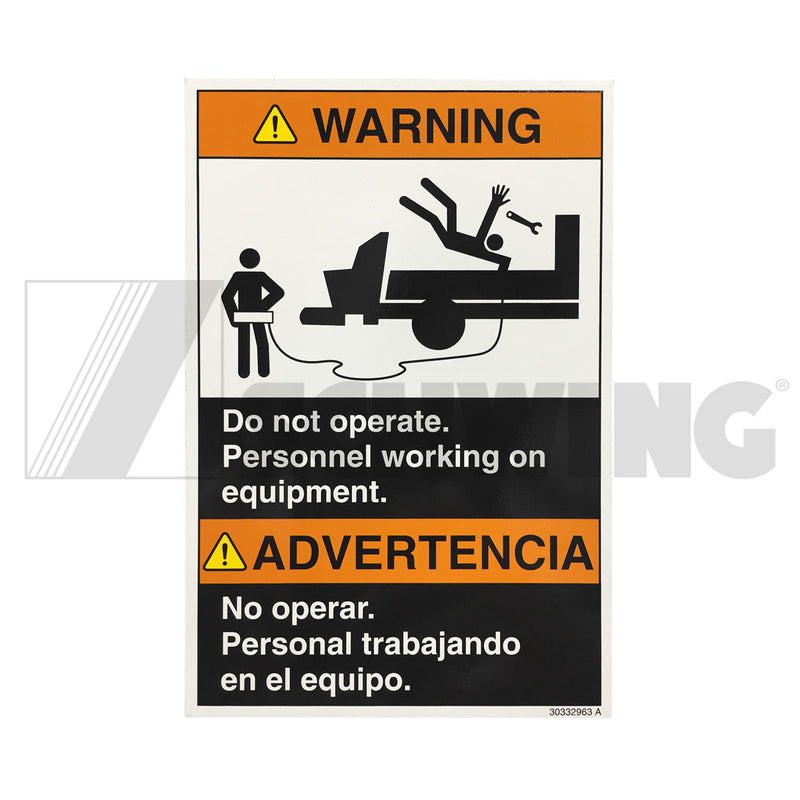 Decal - Warning Magnet Do Not Operate | Weight: 1 lbs | Brand: SCHWING