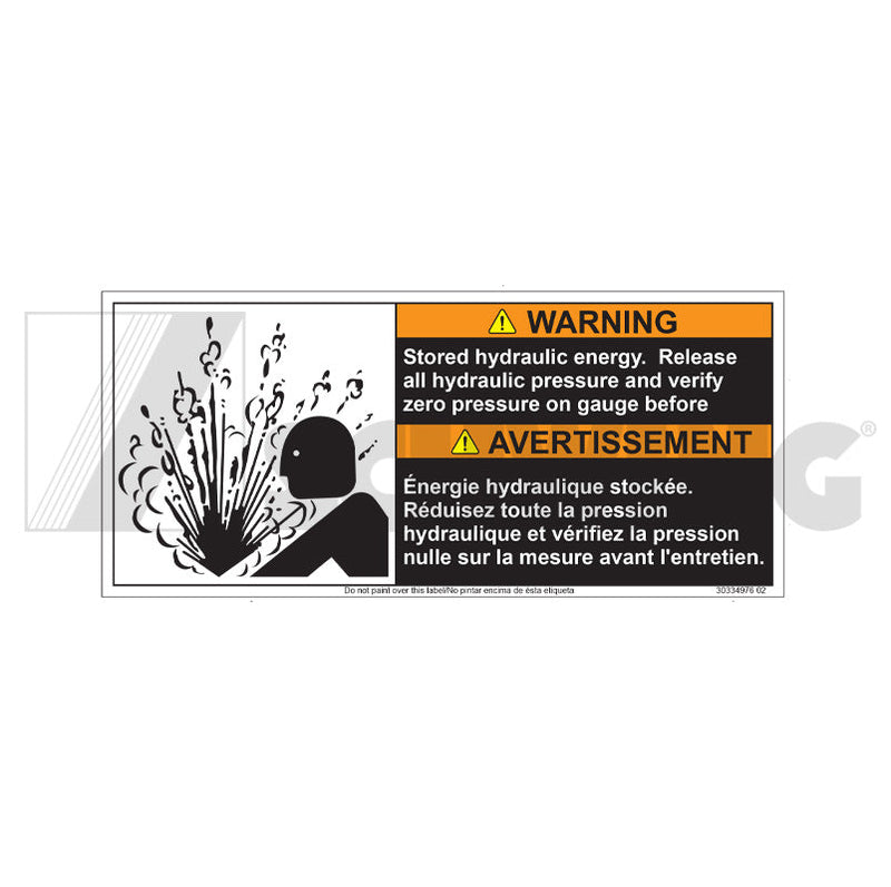 Decal - Stored Hydraulic Energy | Weight: 2 lbs | Brand: SCHWING