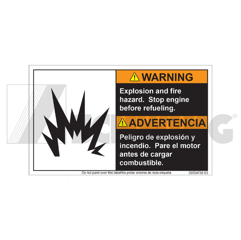 Decal - Warning, Refueling - Ansi Z535 | Weight: 1 lbs | Brand: SCHWING