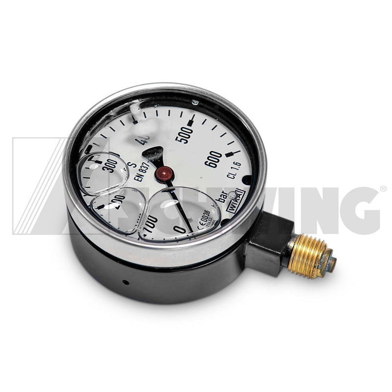 Gauge - Hyd, Pressure 0-600 Bar (Bt) | Weight: 2 lbs | Dimensions: 35 X 90 X 62MM | Brand: SCHWING