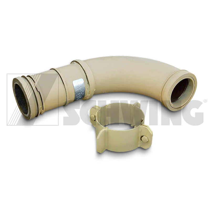 Elbow Dn112 5-1/2" 90° S3000 W/Ext+Fins | Weight: 45 lbs | Dimensions: 550 X 350 X 160 MM | Brand: SCHWING