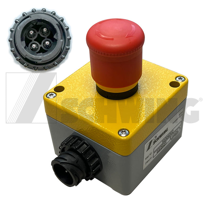 Oper - Push-Button Housing E-Stop Cpl | Weight: 2 lbs | Dimensions: 101 X 74 X 100 MM | Brand: SCHWING