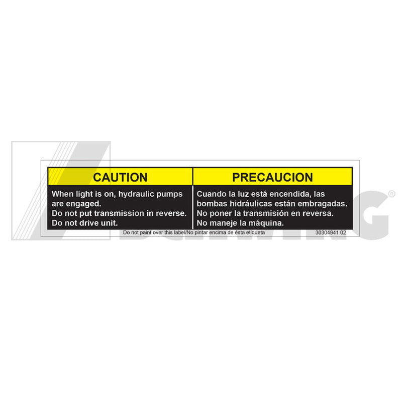 Decal - Pump Warning Light | Weight: 1 lbs | Brand: SCHWING