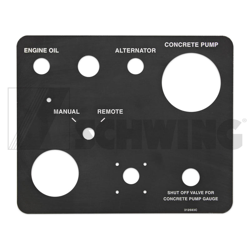 Decal - Control Panel Bp 750 | Weight: 2 lbs | Dimensions: 235 X 95 X 1 MM | Brand: SCHWING