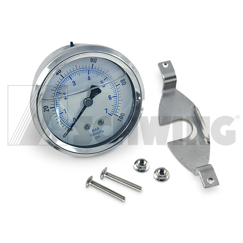 Gauge Water,  Panel 1/4" Mnpt, 0-100 Psi | Weight: 2 lbs | Dimensions: 72 X 90 X 90MM | Brand: SCHWING