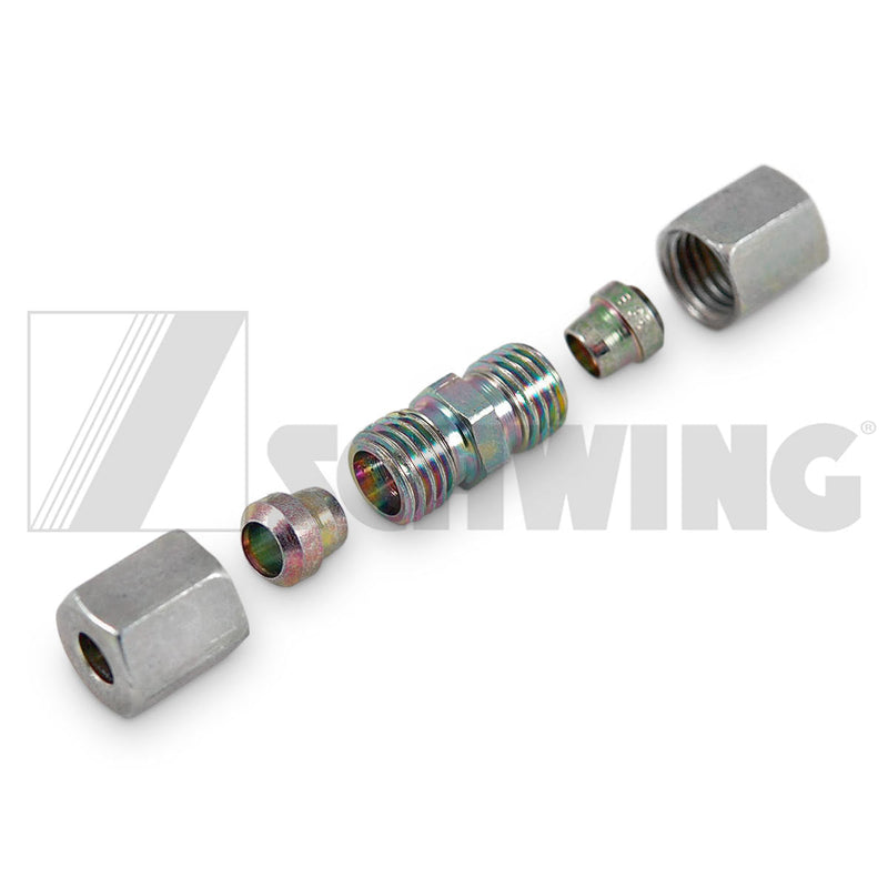 Fitting - Hyd, Str 6Mm Tube X 6 Mm Tube | Weight: 2 lbs | Dimensions: 15 X 15 X 45MM | Brand: SCHWING
