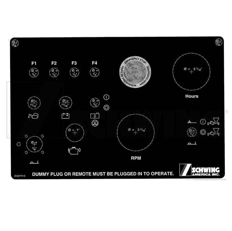 Decal Control Panel Bpa | Weight: 2 lbs | Brand: SCHWING
