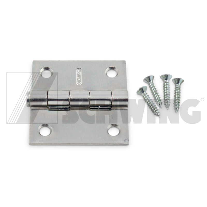 Hinge - Utility, 2" X 2" (4 Holes) -Z.P. | Weight: 2 lbs | Dimensions: 15 X 35 X 55MM | Brand: SCHWING