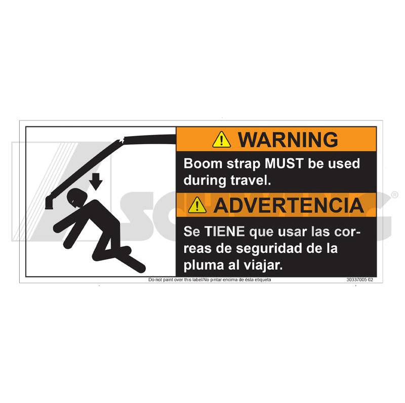 Decal - Warning: Boom Strap Must Be Used | Weight: 2 lbs | Brand: SCHWING