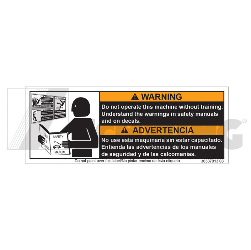 Decal - Do Not Operate W/O Training | Weight: 1 lbs | Brand: SCHWING