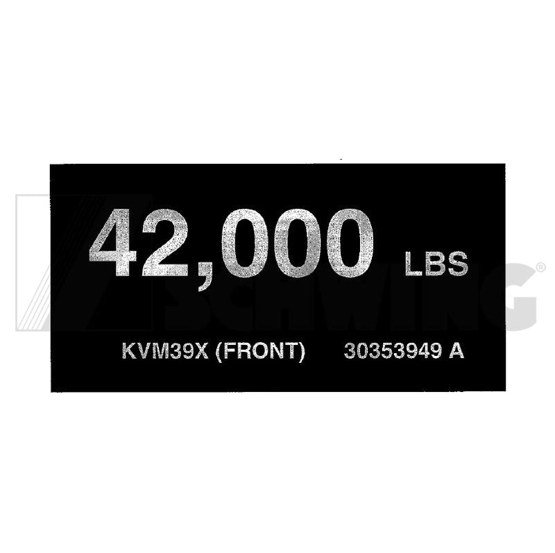 Decal - Front 39X 42,000 | Weight: 2 lbs | Brand: SCHWING