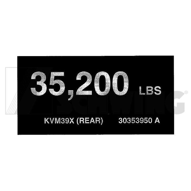 Decal - Rear 39X 35,200 | Weight: 2 lbs | Brand: SCHWING