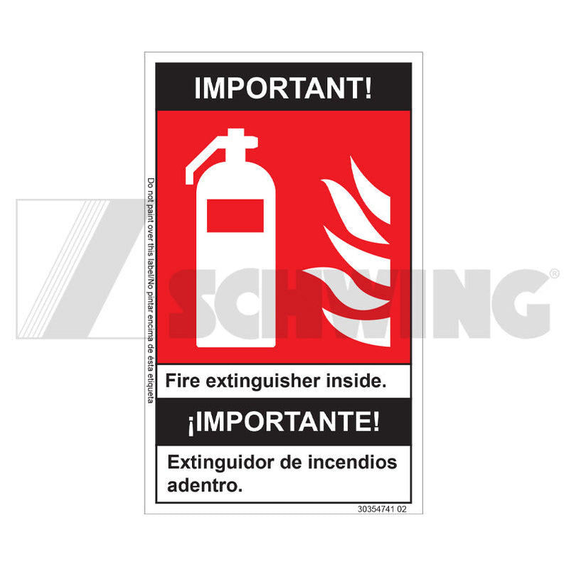 Decal - Fire Extinguisher, Inside | Weight: 1 lbs | Brand: SCHWING