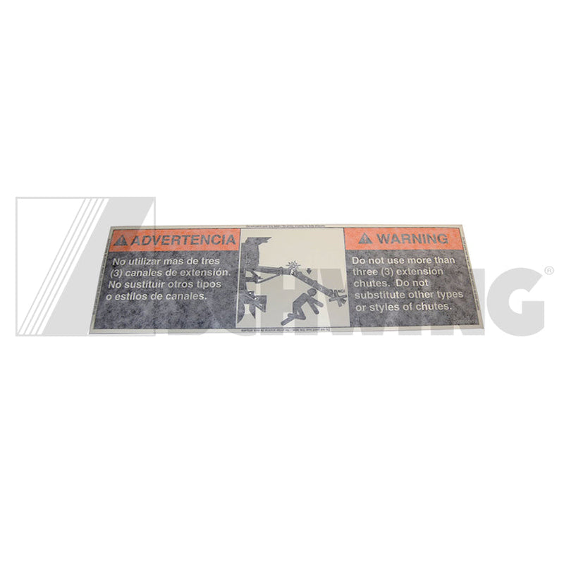 Decal - Warning - Only 3 Chutes | Weight: 1 lbs | Brand: SCHWING