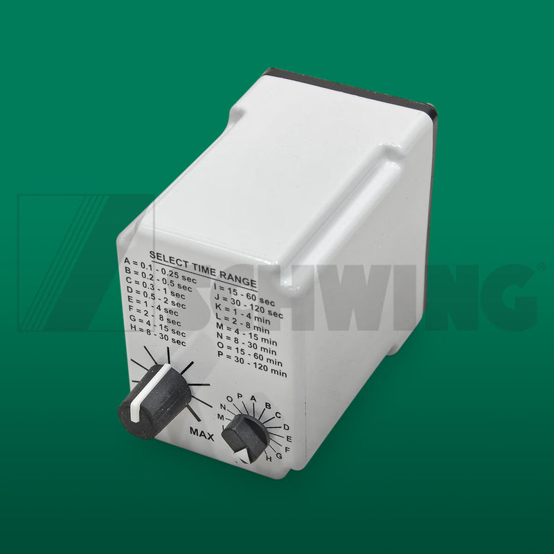 Cont - Relay, 12Vdc, Adjust. Time Delay | Weight: 2 lbs | Dimensions: 112 X 67 X 50 MM | Brand: SCHWING