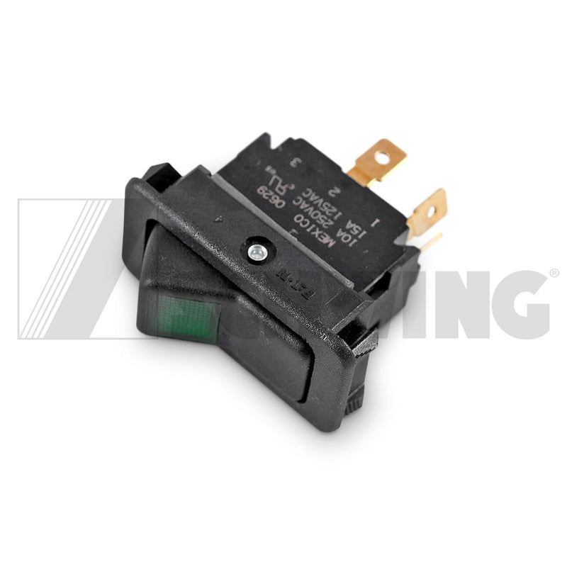 Oper - Rocker Switch On/Off W/Green Lens | Weight: 2 lbs | Dimensions: 25 X 50 X 50MM | Brand: SCHWING