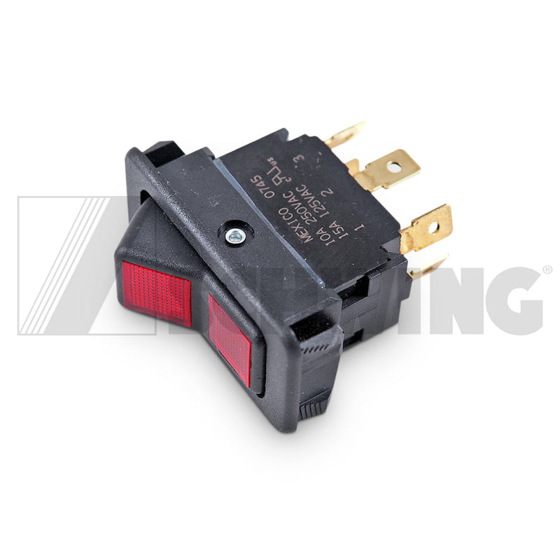 Oper - Rocker Switch On/Off With Red | Weight: 2 lbs | Dimensions: 25 X 50 X 52MM | Brand: SCHWING