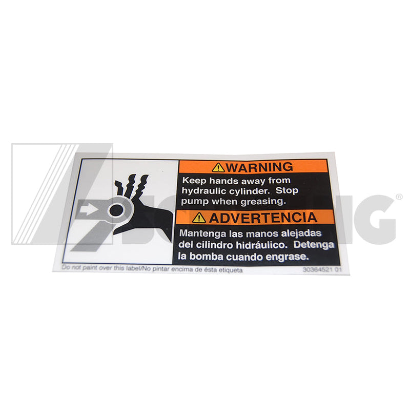 Decal - Adhesive, Warning, Keep Hands Aw | Weight: 2 lbs | Brand: SCHWING