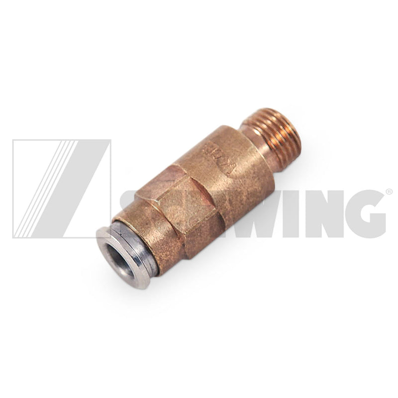 Fitting - Quick Connect Check Vlv. 6Mm | Weight: 2 lbs | Dimensions: 13 X 13 X 32MM | Brand: SCHWING