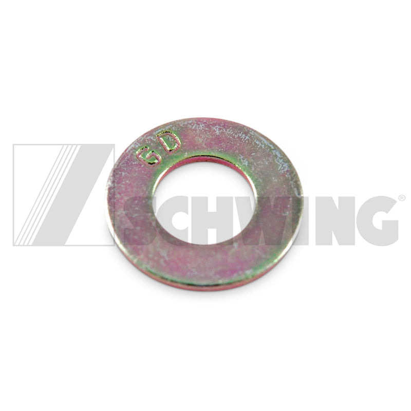 Washer - Flat,  1/2", Sae Gr 8 - Fe/Zn5C | Weight: 2 lbs | Dimensions: 28 X 28 X 3 | Brand: SCHWING