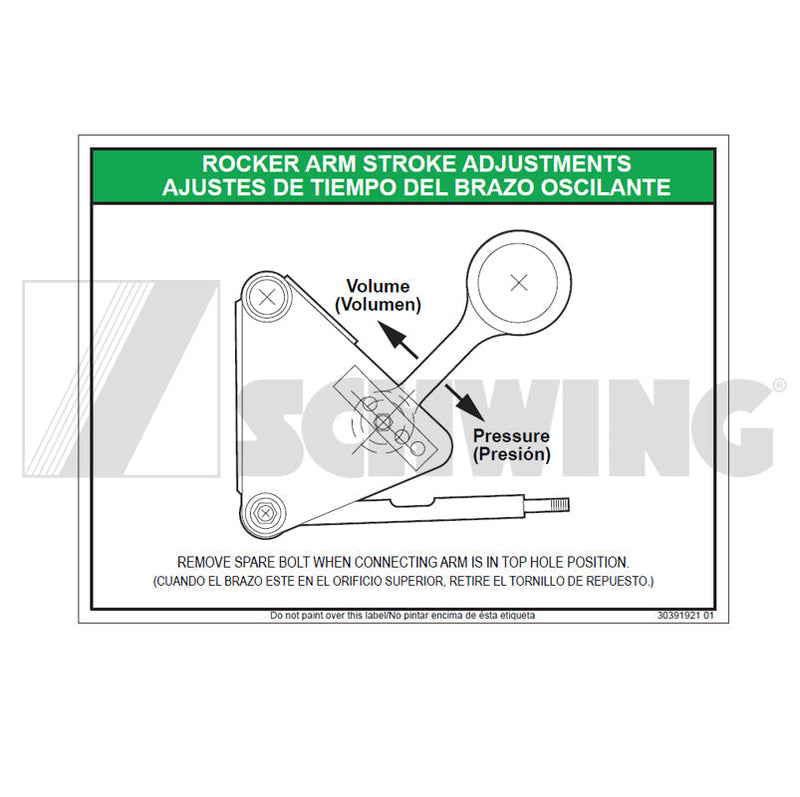 Decal -Stroke Adjust | Weight: 1 lbs | Brand: SCHWING
