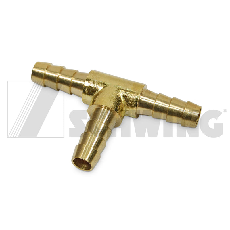 Fitting - Fuel / 5/16 Brass T Barbed | Weight: 2 lbs | Dimensions: 60 X 38 X 13 MM | Brand: SCHWING