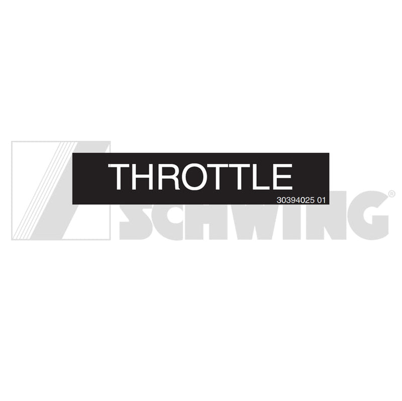 Decal - Throttle | Weight: 1 lbs | Brand: SCHWING