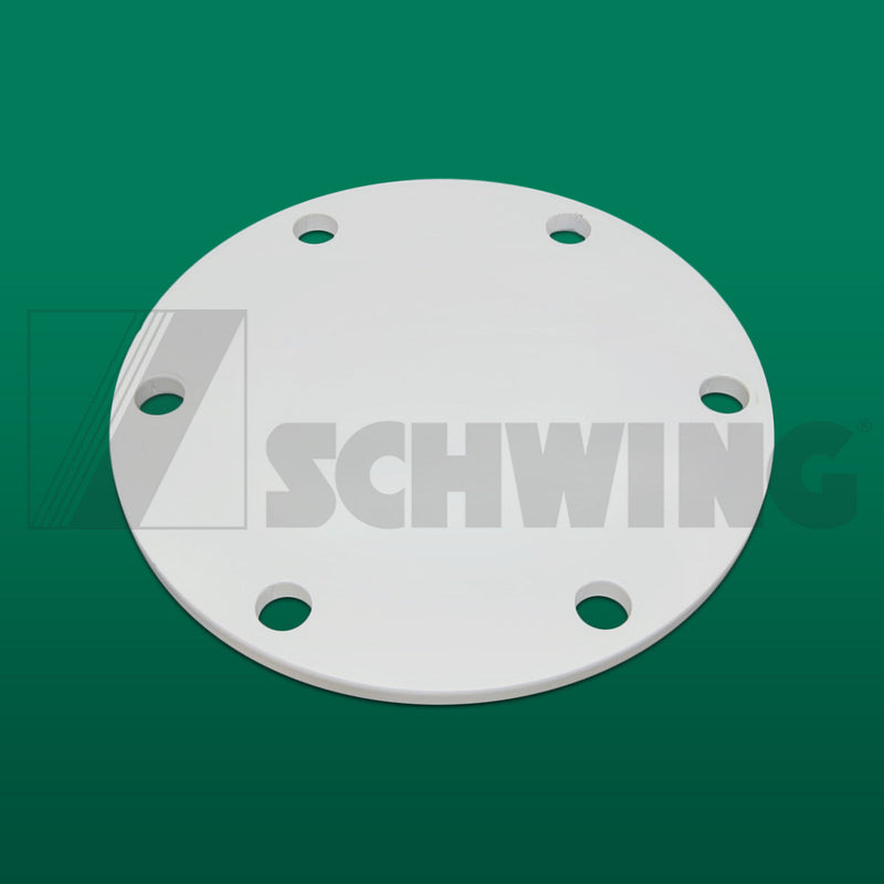 Plt - End Cover / 11 Cu. Ft. Hopper W/Ag | Weight: 3 lbs | Dimensions: 47 X 47 X 7 MM | Brand: SCHWING